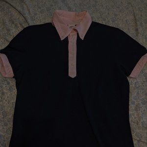 Michael Bastian x UNIQLO Mens Navy with Pink Striped Collar Size Small